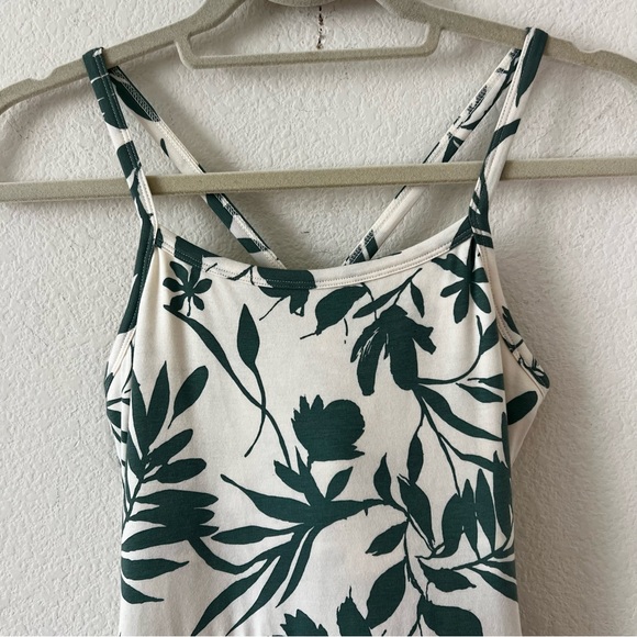 Pact Tropical Palms Organic Cotton Fit & Flare Midi Dress Eco Vacation XS - Picture 5 of 16